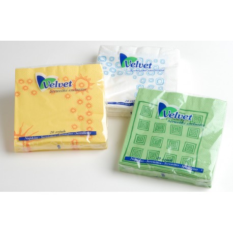 Ubr. Velvet 3vr. , 33x33, 20ks