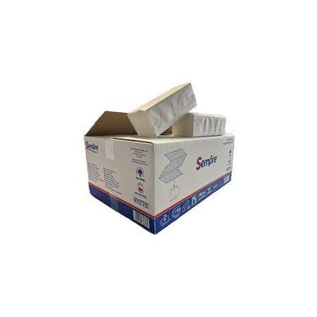 Papír. ručníky ZZ 2vr. 3000ks, celuloza, bílé 230x210mm